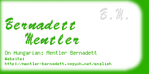 bernadett mentler business card